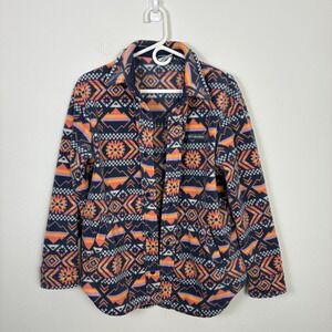 Columbia Benton Springs Shirt Jacket Women Small Southwest Print Colorful Fleece